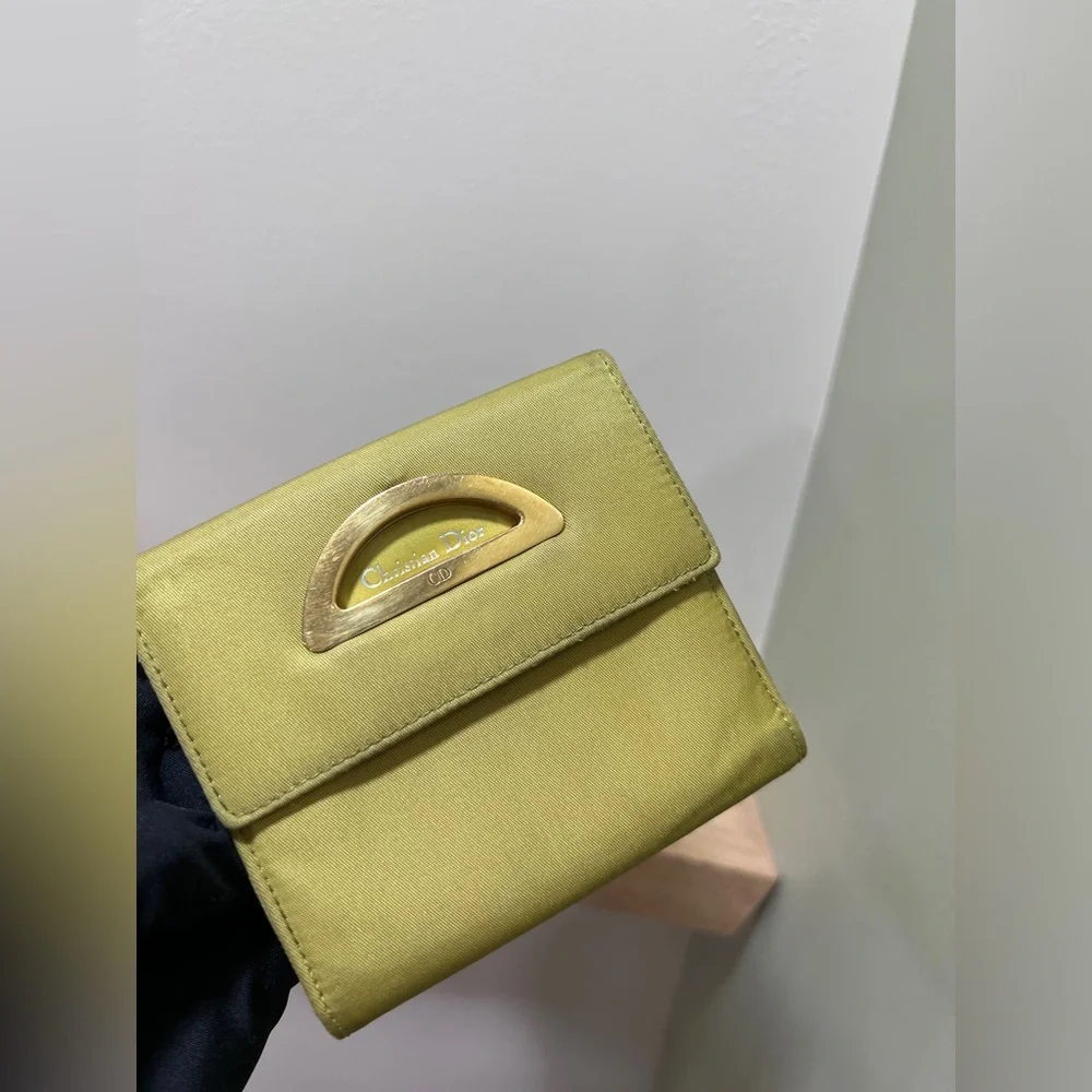 Vintage DIOR wallet.Green.Rare